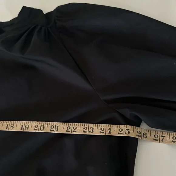 Black Cotton Poplin Belted Shirt Dress Banana Republic Factory Petite L NWT